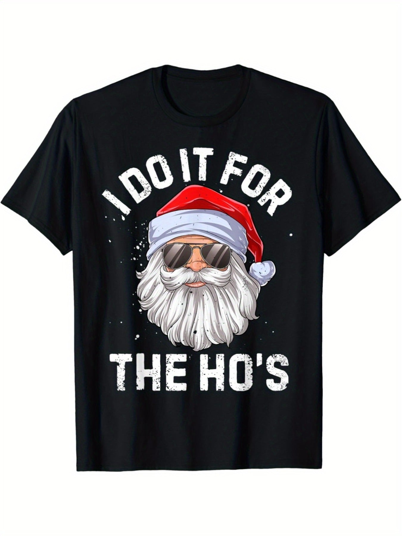 Santa Ho's Fun T-shirt - Inappropriate Humor, Short Sleeve, Men's Loose Fit