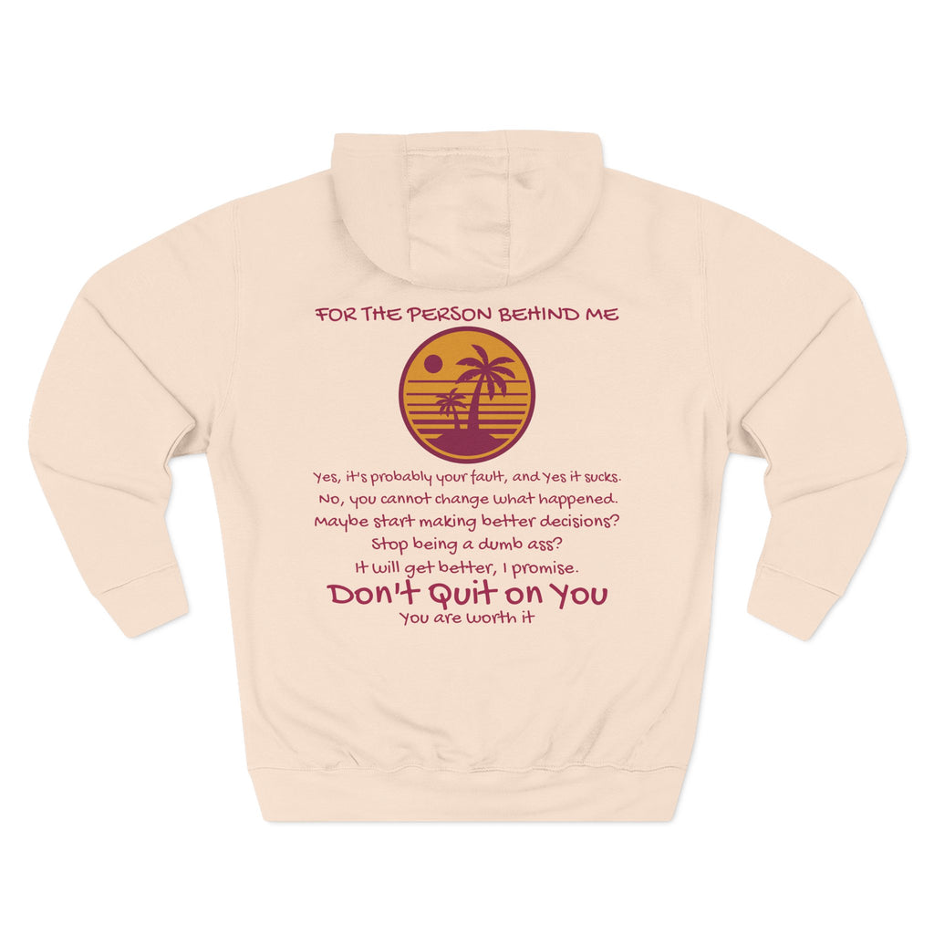 'To the person behind me' - Comfy Fleece Hoodie