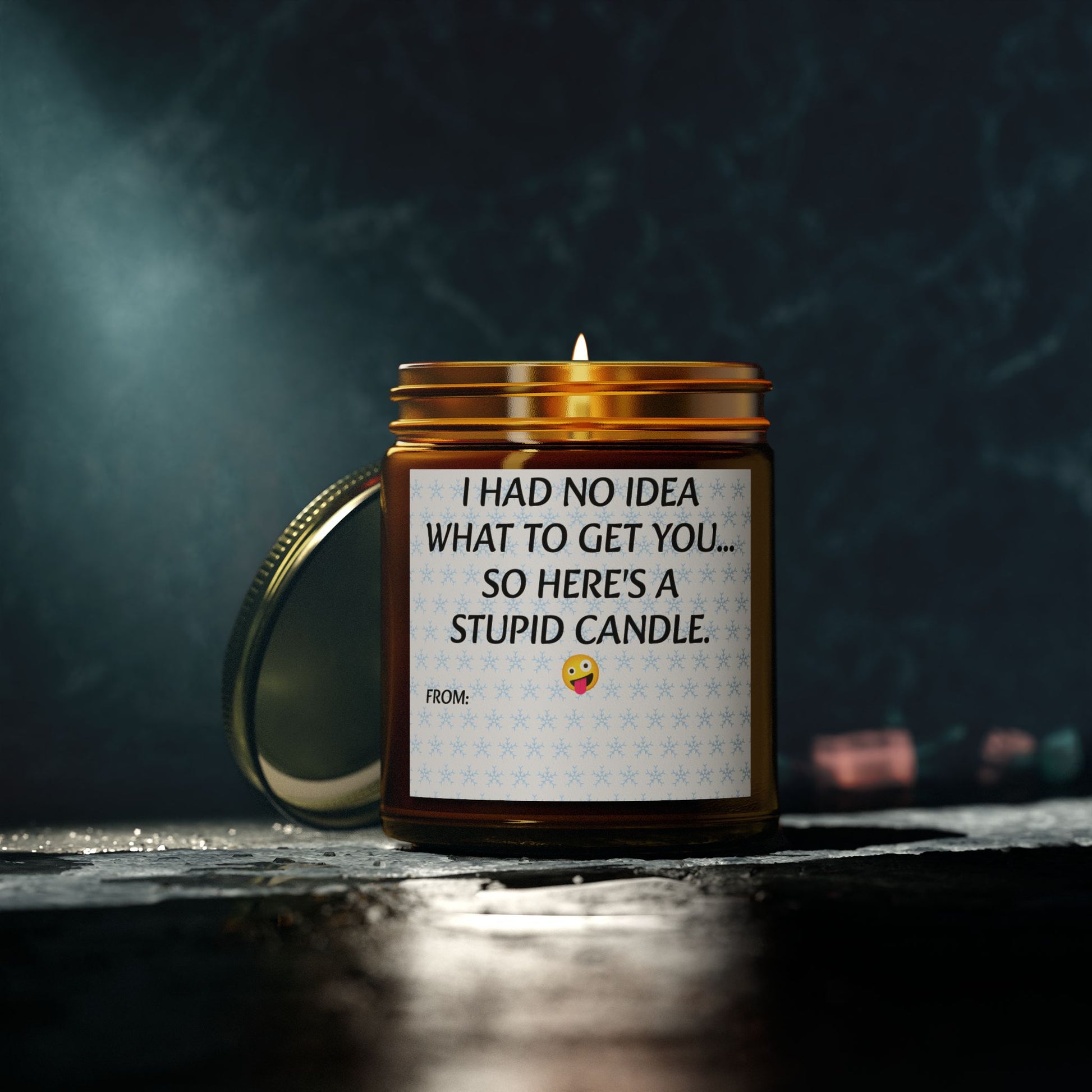 I had no idea what to get you, so here's a stupid candle- Scented Candles, Coconut Apricot Wax (4oz, 9oz)