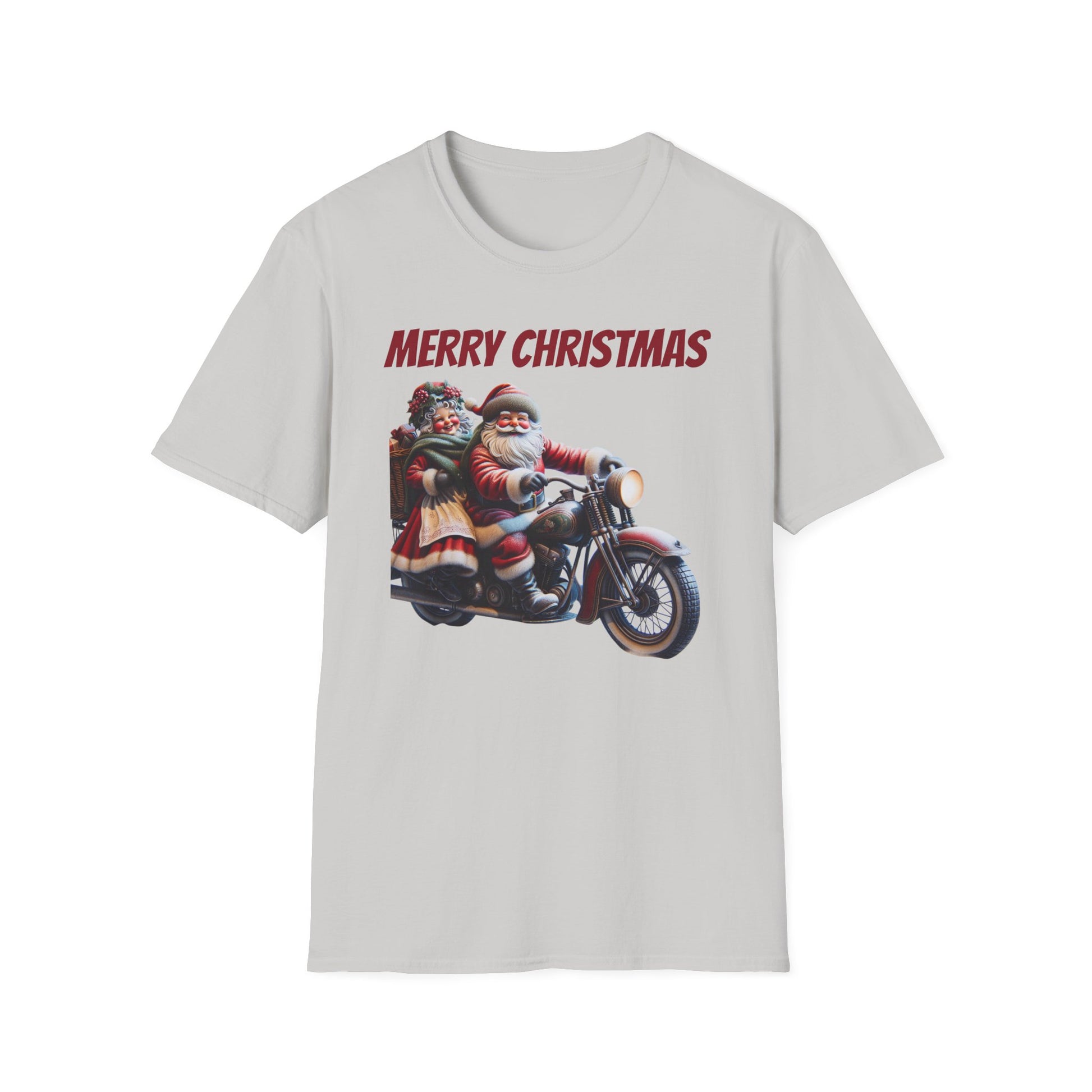 Santa & Mrs. Claus Motorcycle Unisex T-Shirt
