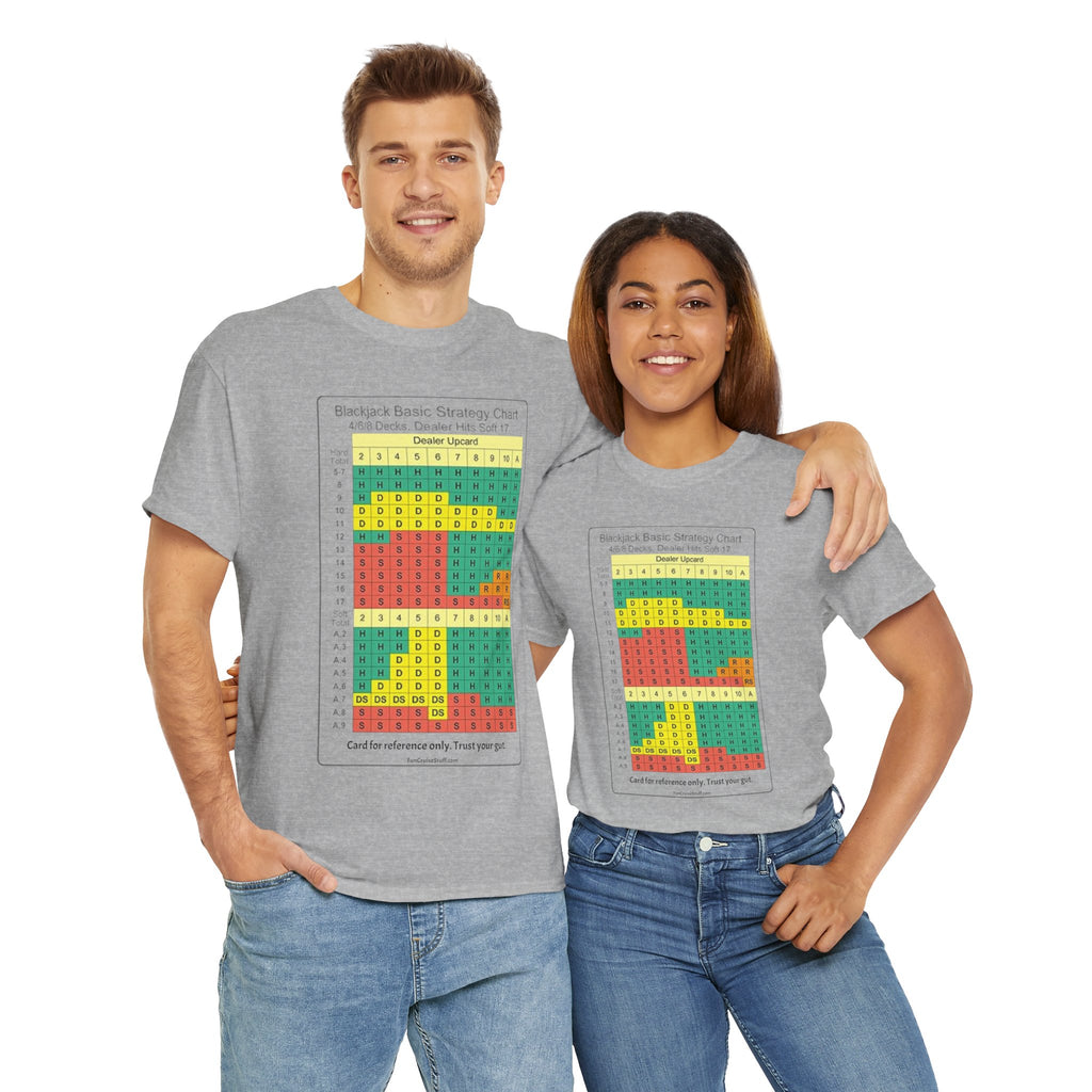 Blackjack Basic Strategy Card Unisex Tee for Cruising