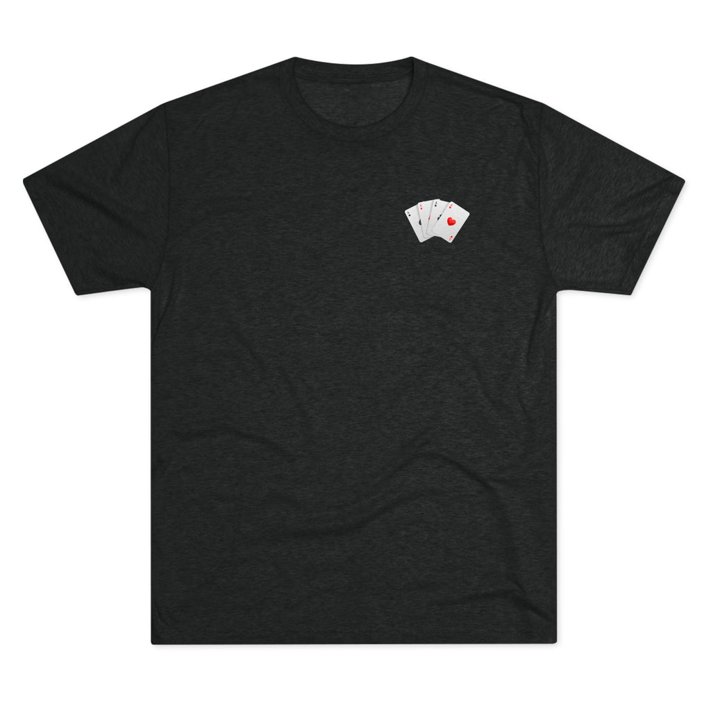 Unisex Tri-Blend Crew Tee with Lucky Cards Design | CRUISE CASINO LOVERS Casual Everyday Wear, Gift for Gamers, Perfect for St. Patrick's Day, Luck-Themed Events