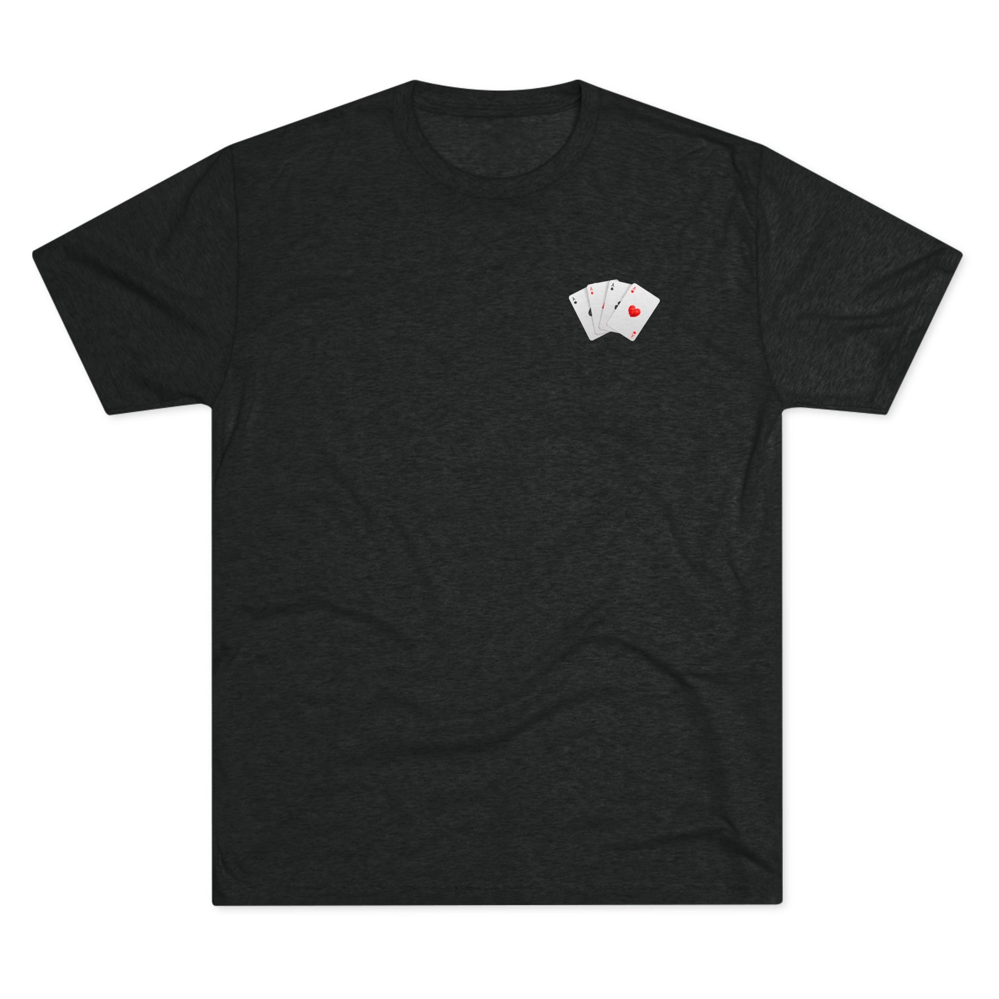 Unisex Tri-Blend Crew Tee with Lucky Cards Design | CRUISE CASINO LOVERS Casual Everyday Wear, Gift for Gamers, Perfect for St. Patrick's Day, Luck-Themed Events