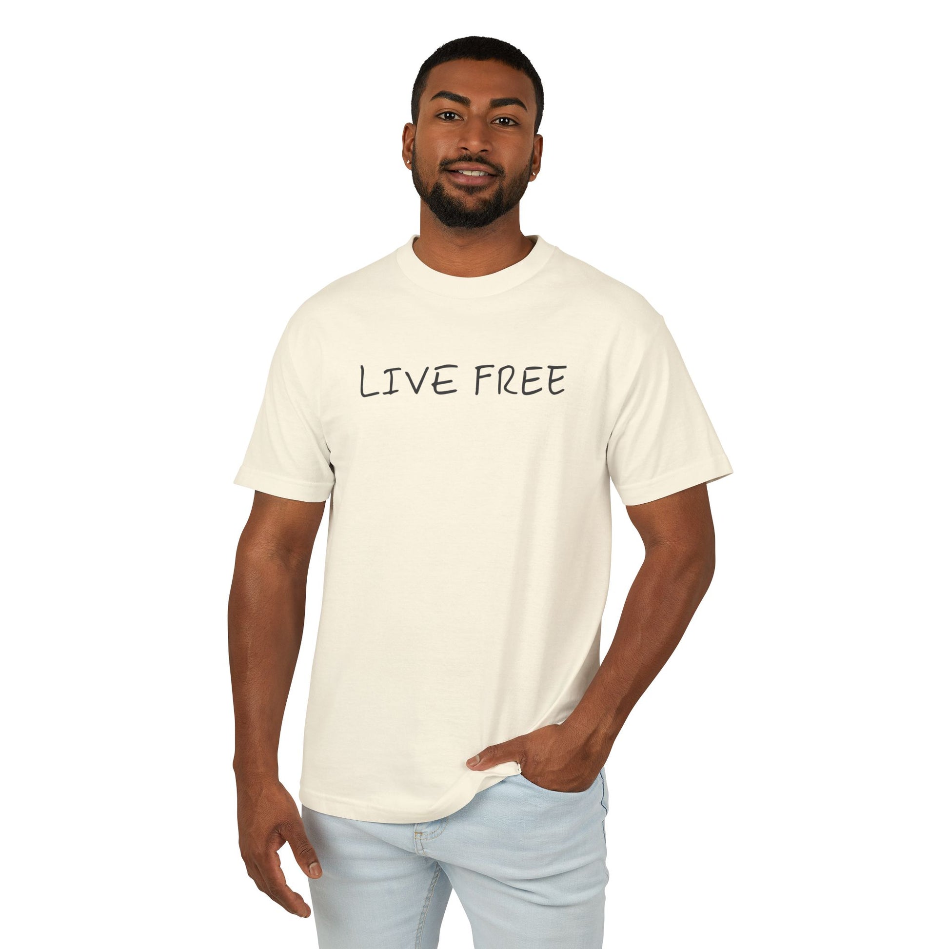 "Live Free" Unisex Heavyweight Tee - Comfort & Style for Everyday Adventures