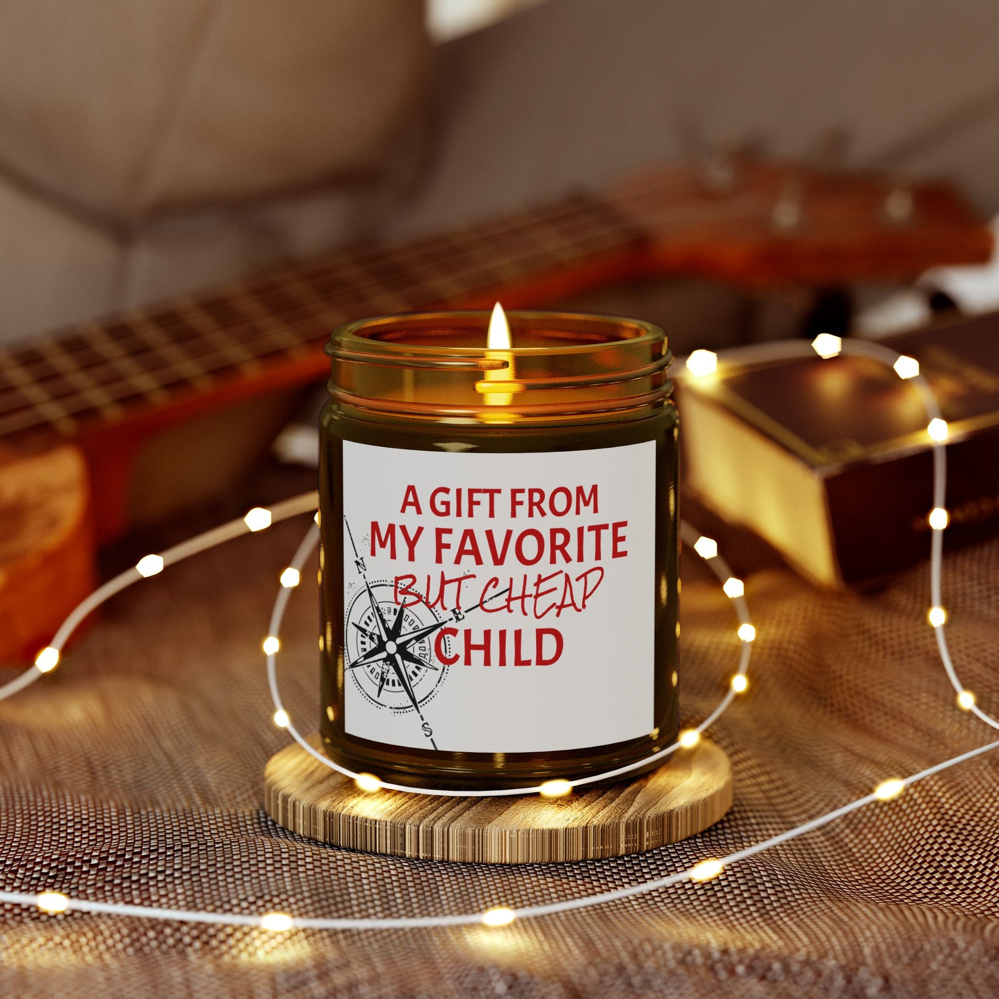 A Gift From My Favorite Child- Scented Candles, Coconut Apricot Wax (4oz, 9oz)