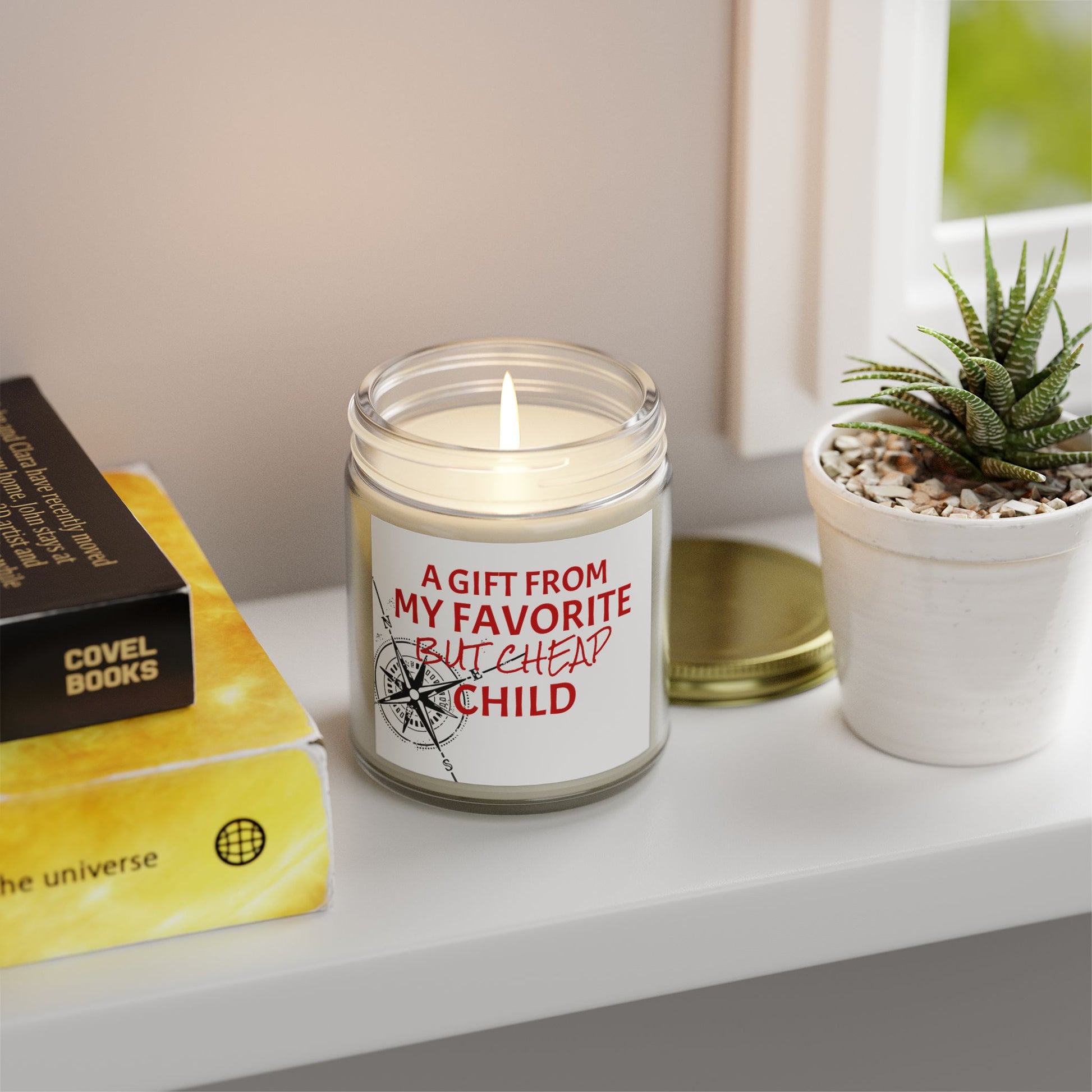 A Gift From My Favorite Child- Scented Candles, Coconut Apricot Wax (4oz, 9oz)