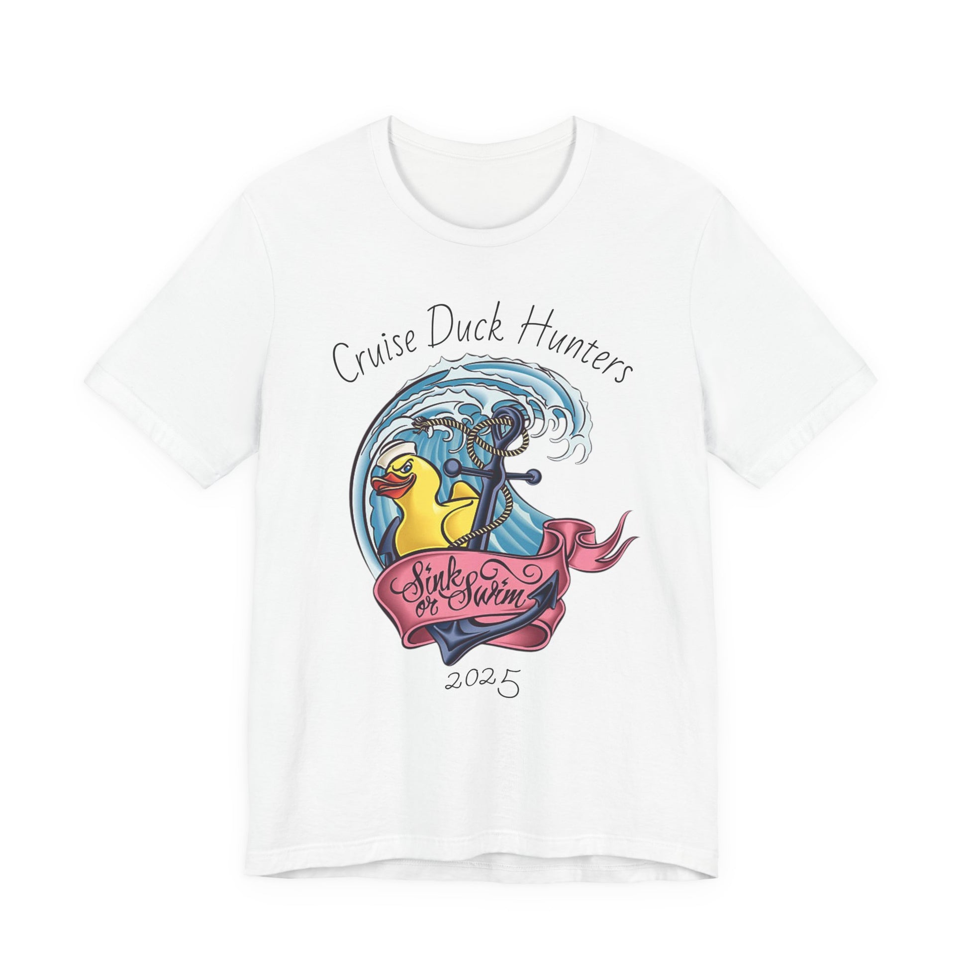 Cruise Ship Duck Hunters Graphic Tee, Casual Shirt for Duck Lovers, Funny Gift for Friends, Beach Adventure Apparel, Unisex Summer Wear