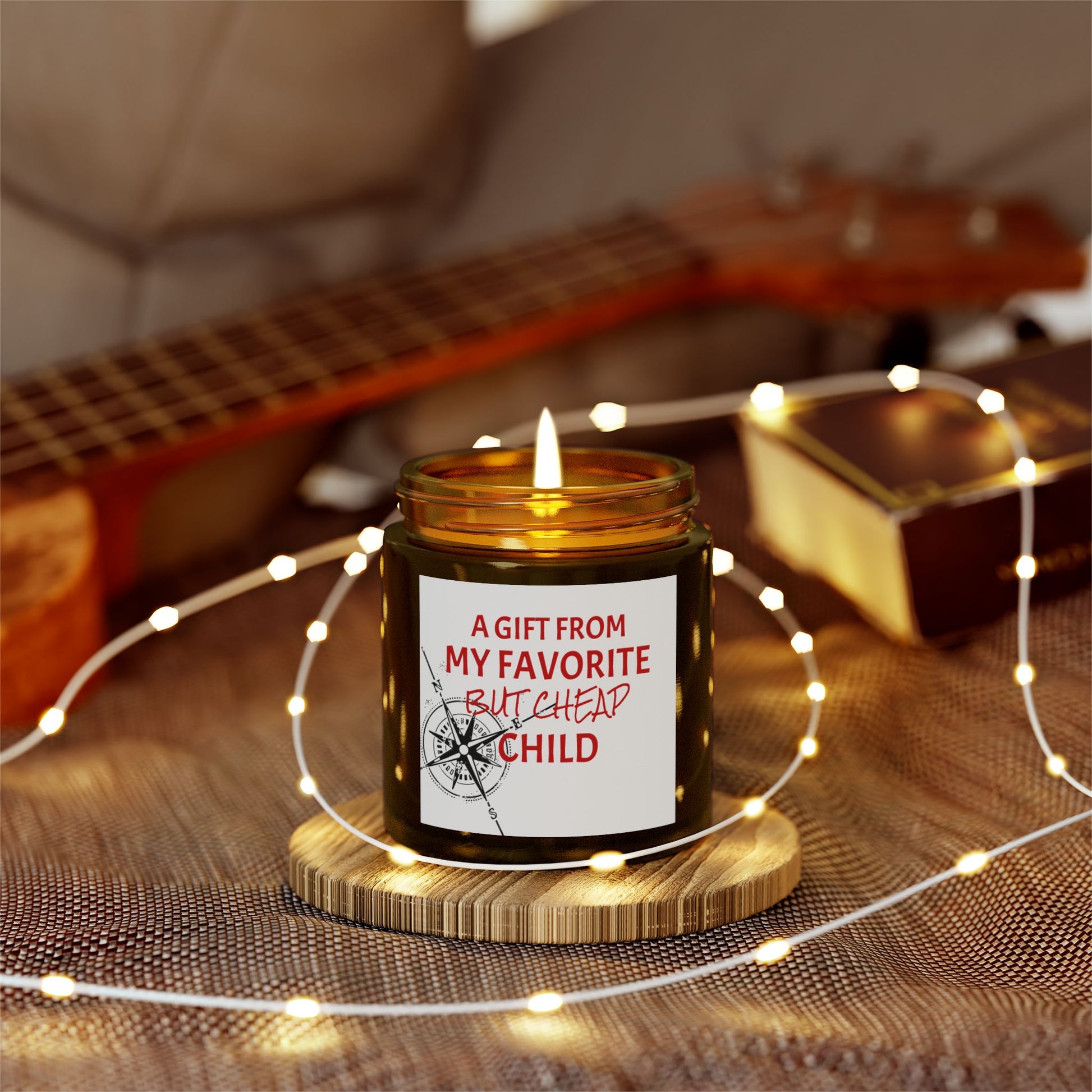 A Gift From My Favorite Child- Scented Candles, Coconut Apricot Wax (4oz, 9oz)