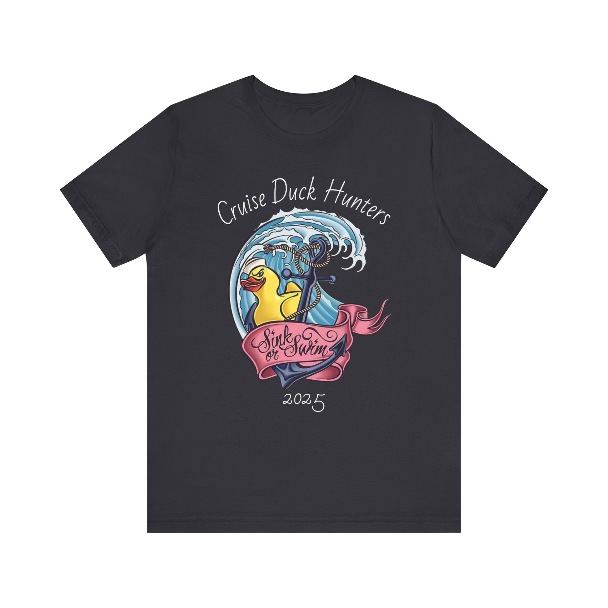 Cruise Ship Duck Hunters Graphic Tee, Casual Shirt for Duck Lovers, Funny Gift for Friends, Beach Adventure Apparel, Unisex Summer Wear