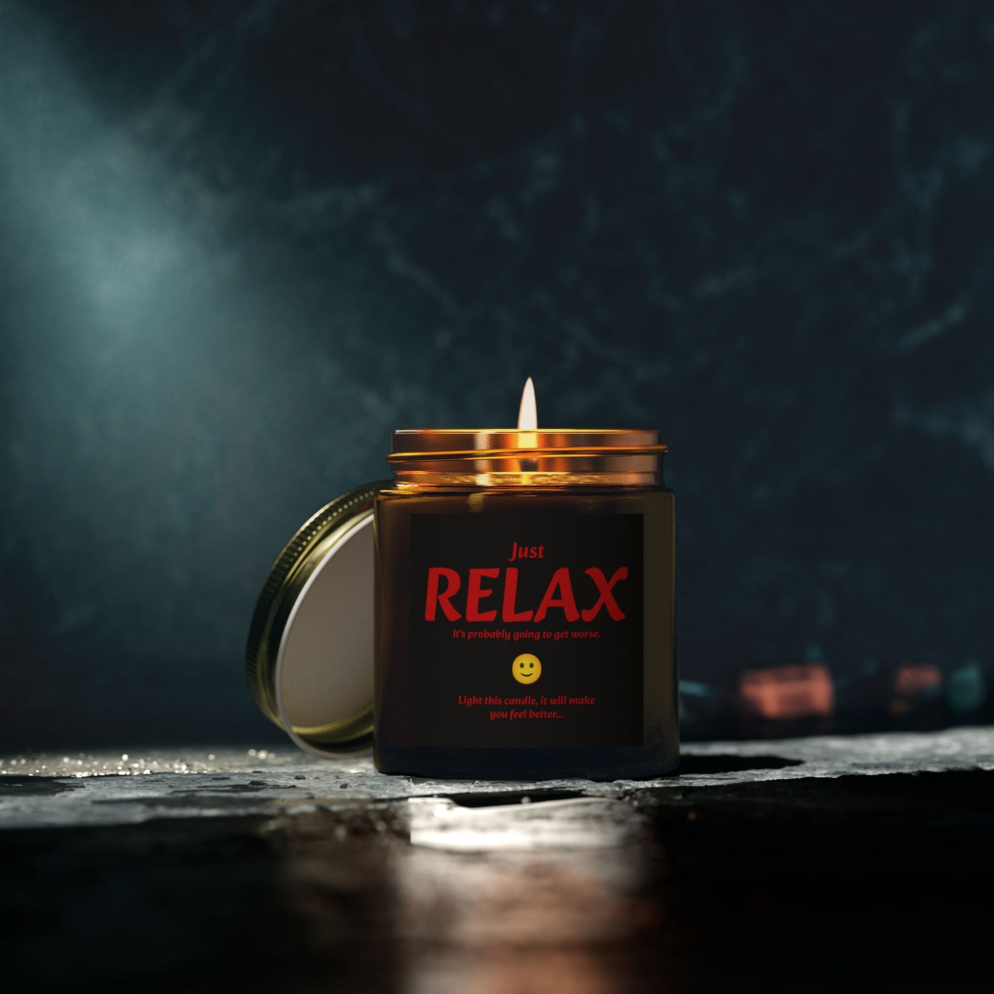 Just RELAX - Scented Candles, Coconut Apricot Wax (4oz, 9oz)