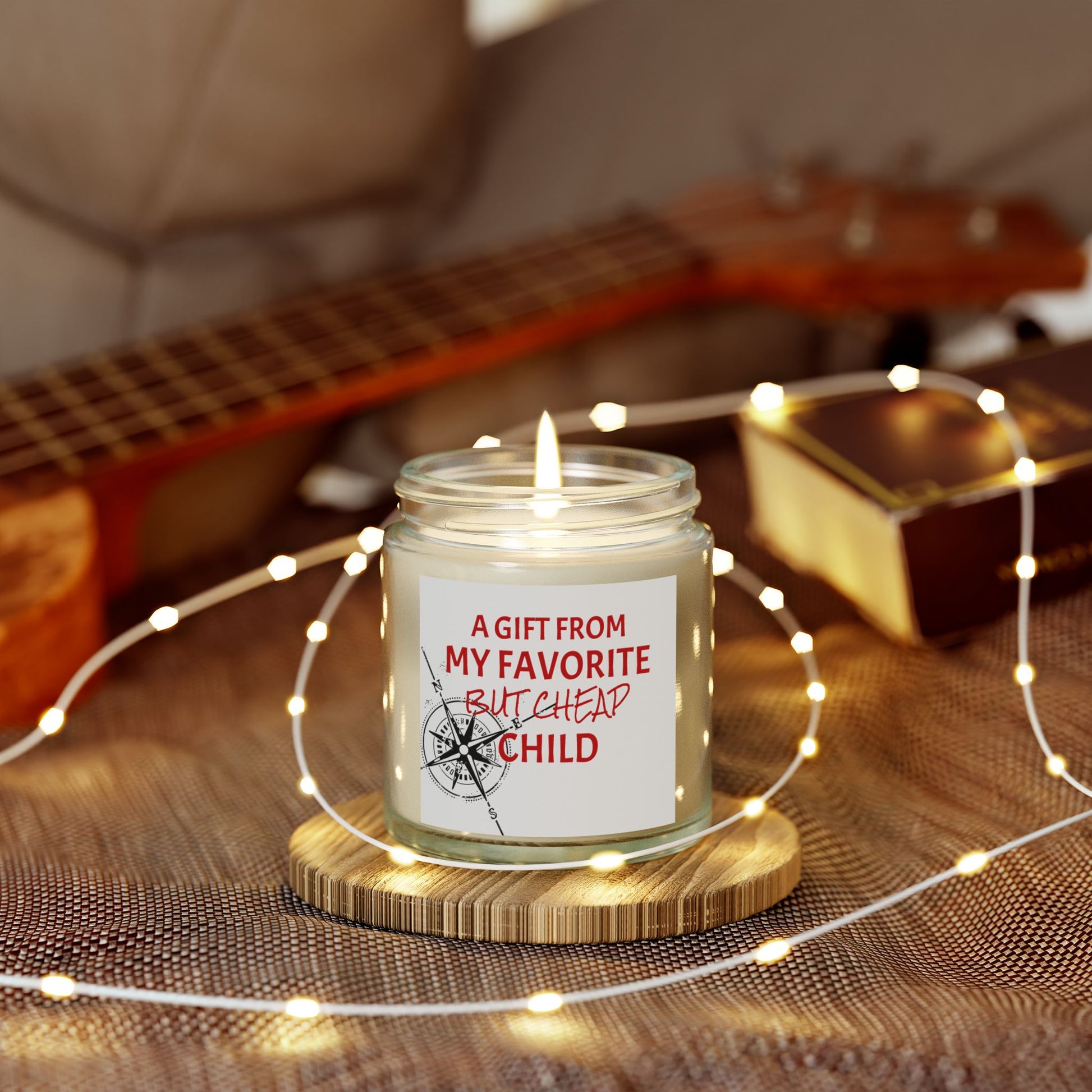 A Gift From My Favorite Child- Scented Candles, Coconut Apricot Wax (4oz, 9oz)