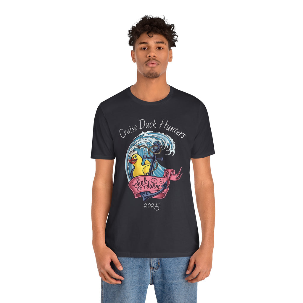 Cruise Ship Duck Hunters Graphic Tee, Casual Shirt for Duck Lovers, Funny Gift for Friends, Beach Adventure Apparel, Unisex Summer Wear