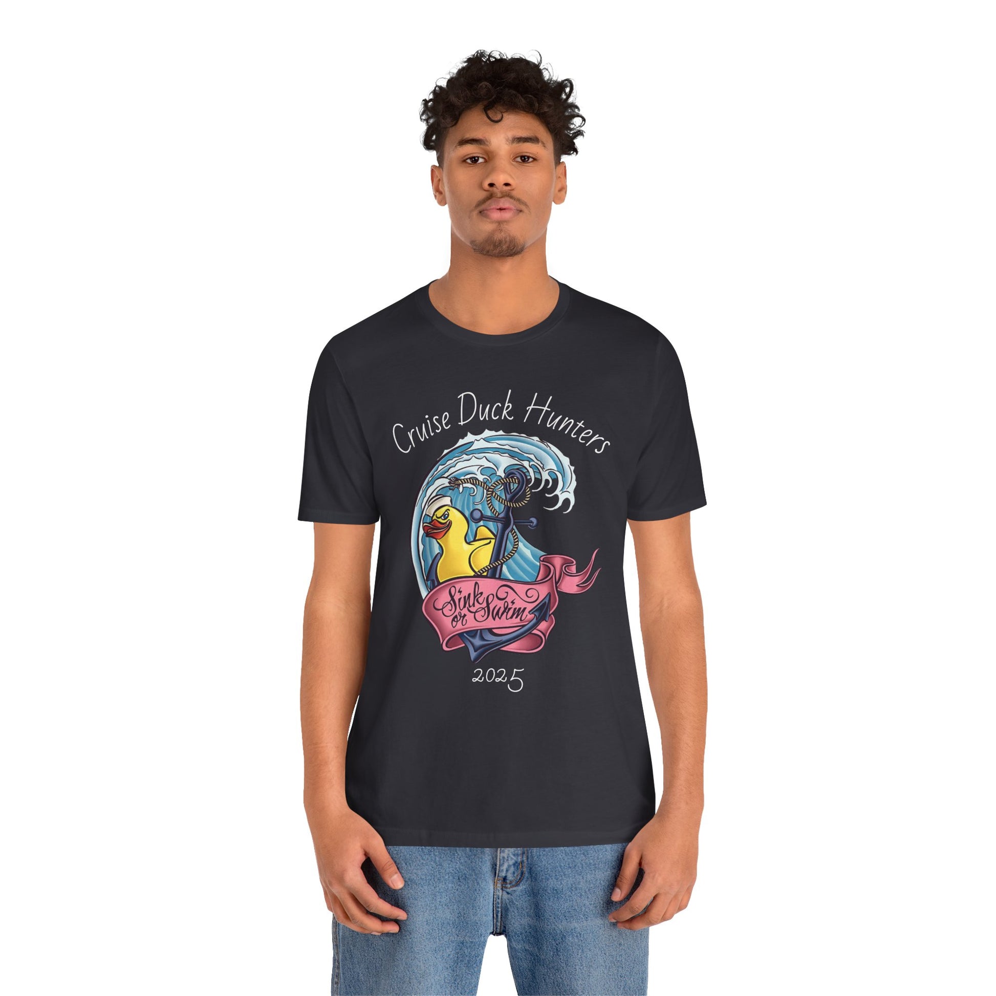 Cruise Ship Duck Hunters Graphic Tee, Casual Shirt for Duck Lovers, Funny Gift for Friends, Beach Adventure Apparel, Unisex Summer Wear