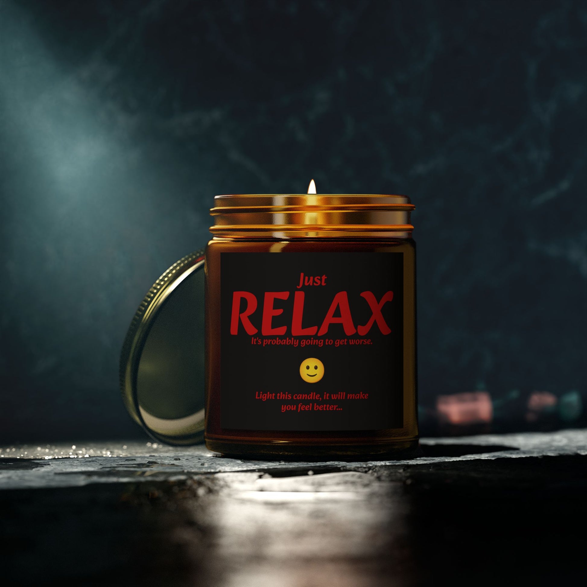 Just RELAX - Scented Candles, Coconut Apricot Wax (4oz, 9oz)