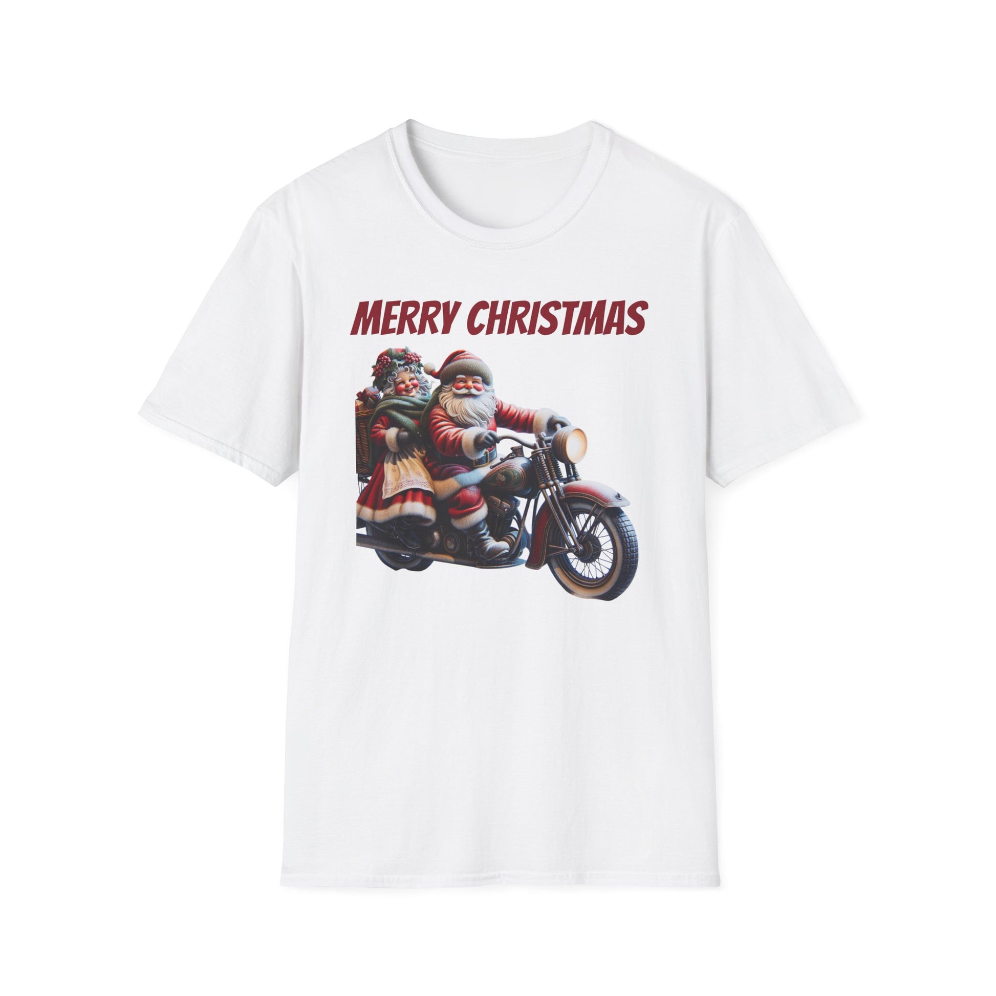 Santa & Mrs. Claus Motorcycle Unisex T-Shirt