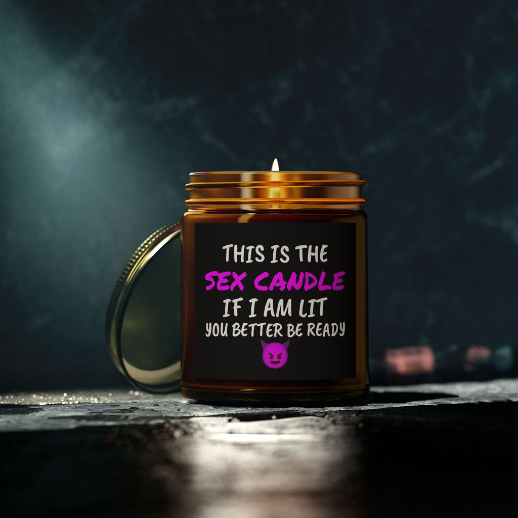 This is the S*x Candle, If I am lit, you better be ready - Scented Candles, Coconut Apricot Wax (4oz, 9oz)
