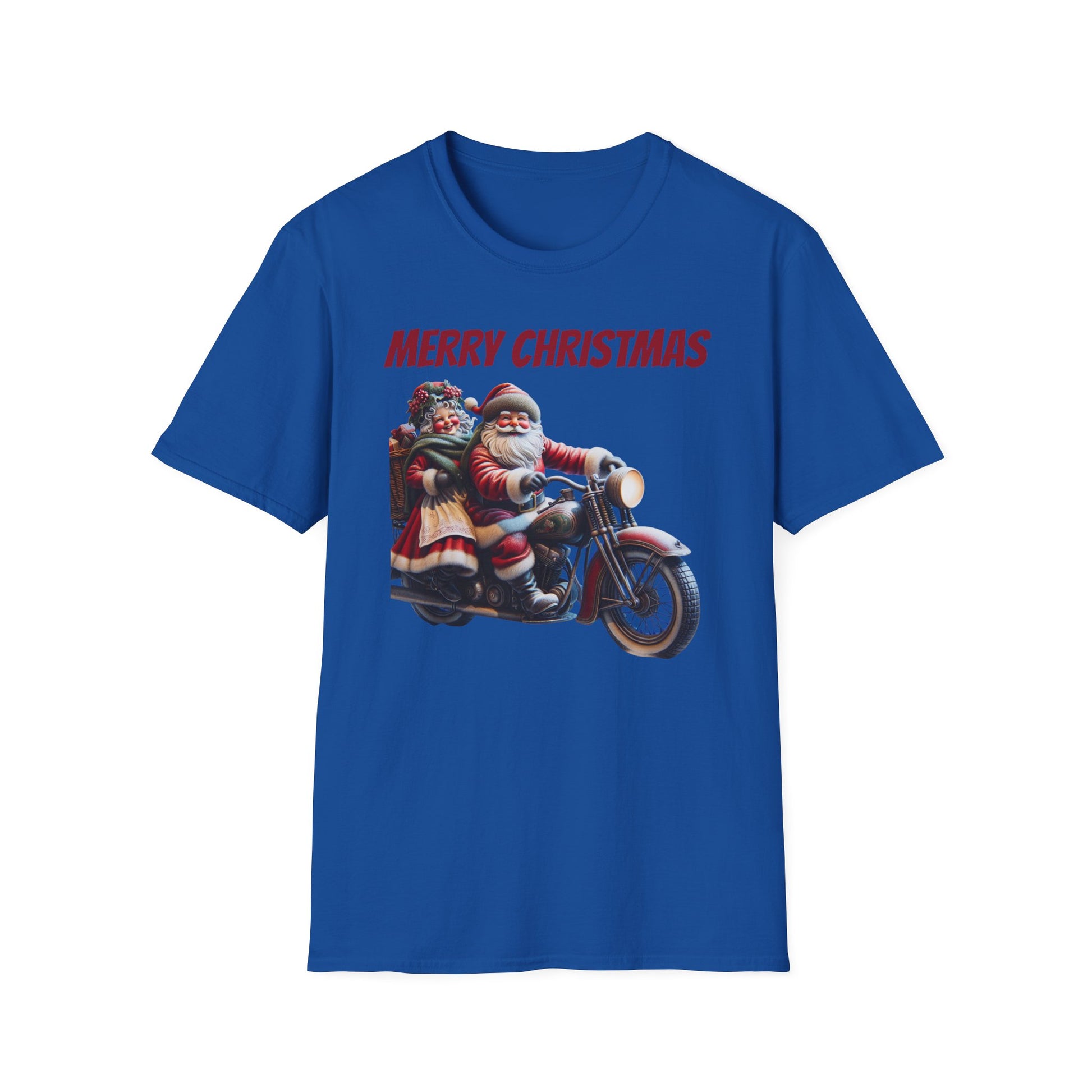 Santa & Mrs. Claus Motorcycle Unisex T-Shirt