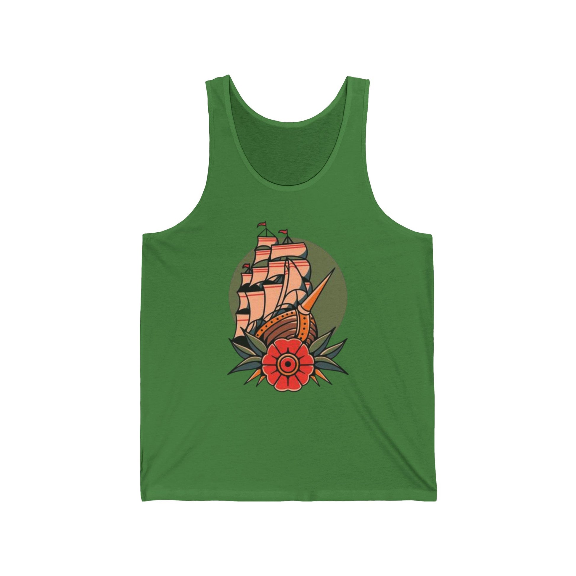 Sail Away Unisex Jersey Tank Top | CRUISE TANK TOP - Vintage Nautical Design, Summer Wear, Travel Tee, Beach Vibes, Gift for Sailors