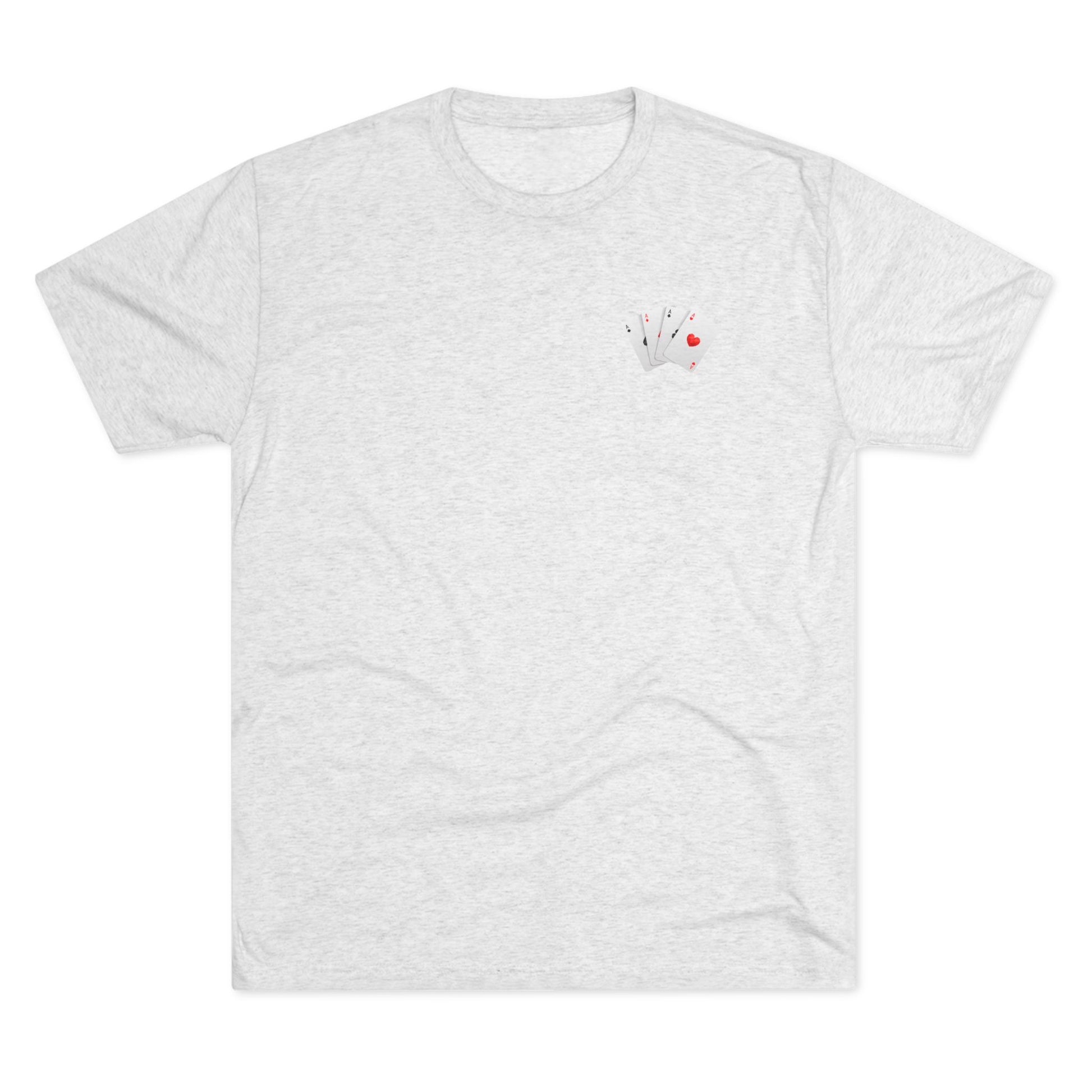 Unisex Tri-Blend Crew Tee with Lucky Cards Design | CRUISE CASINO LOVERS Casual Everyday Wear, Gift for Gamers, Perfect for St. Patrick's Day, Luck-Themed Events