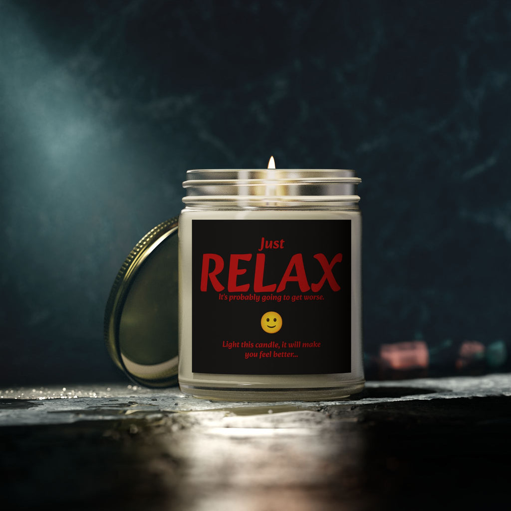 Just RELAX - Scented Candles, Coconut Apricot Wax (4oz, 9oz)