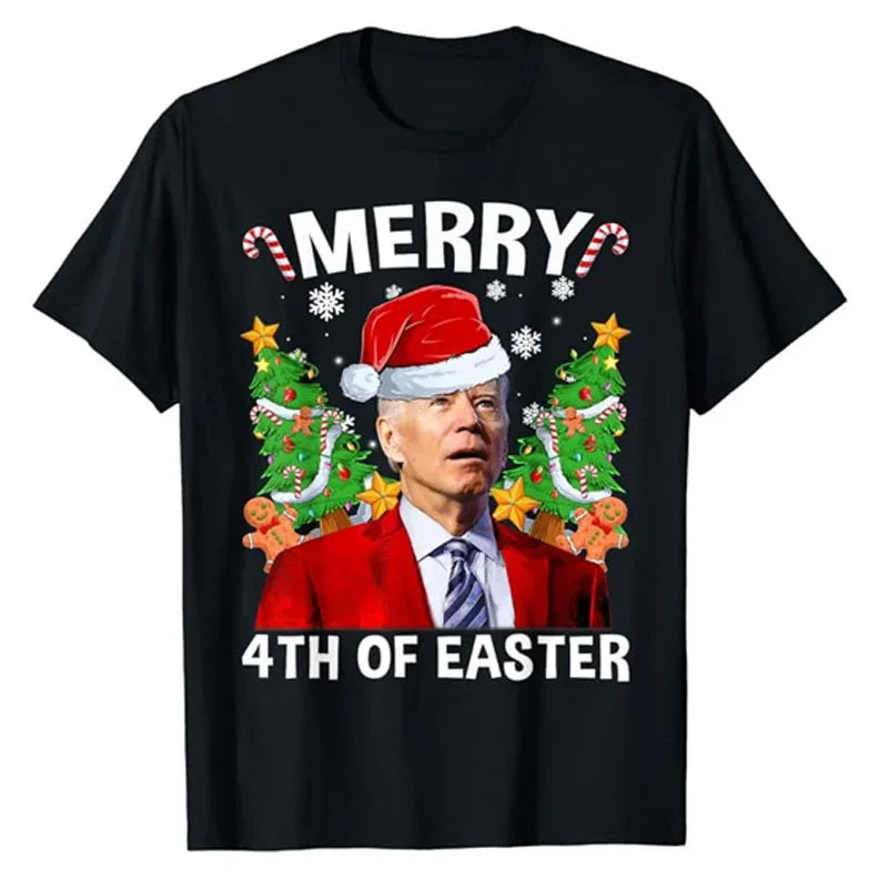 Funny Joe Biden Christmas Santa Hat Merry 4th of Easter Xmas