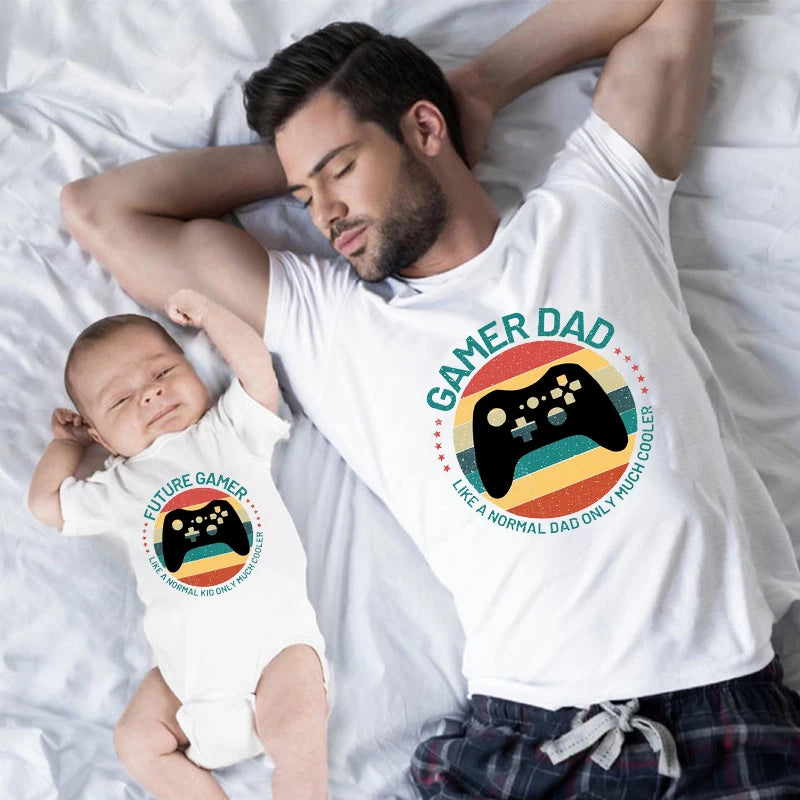 Gamer Dad and Future Gamer Baby Shirt - Matching Shirts