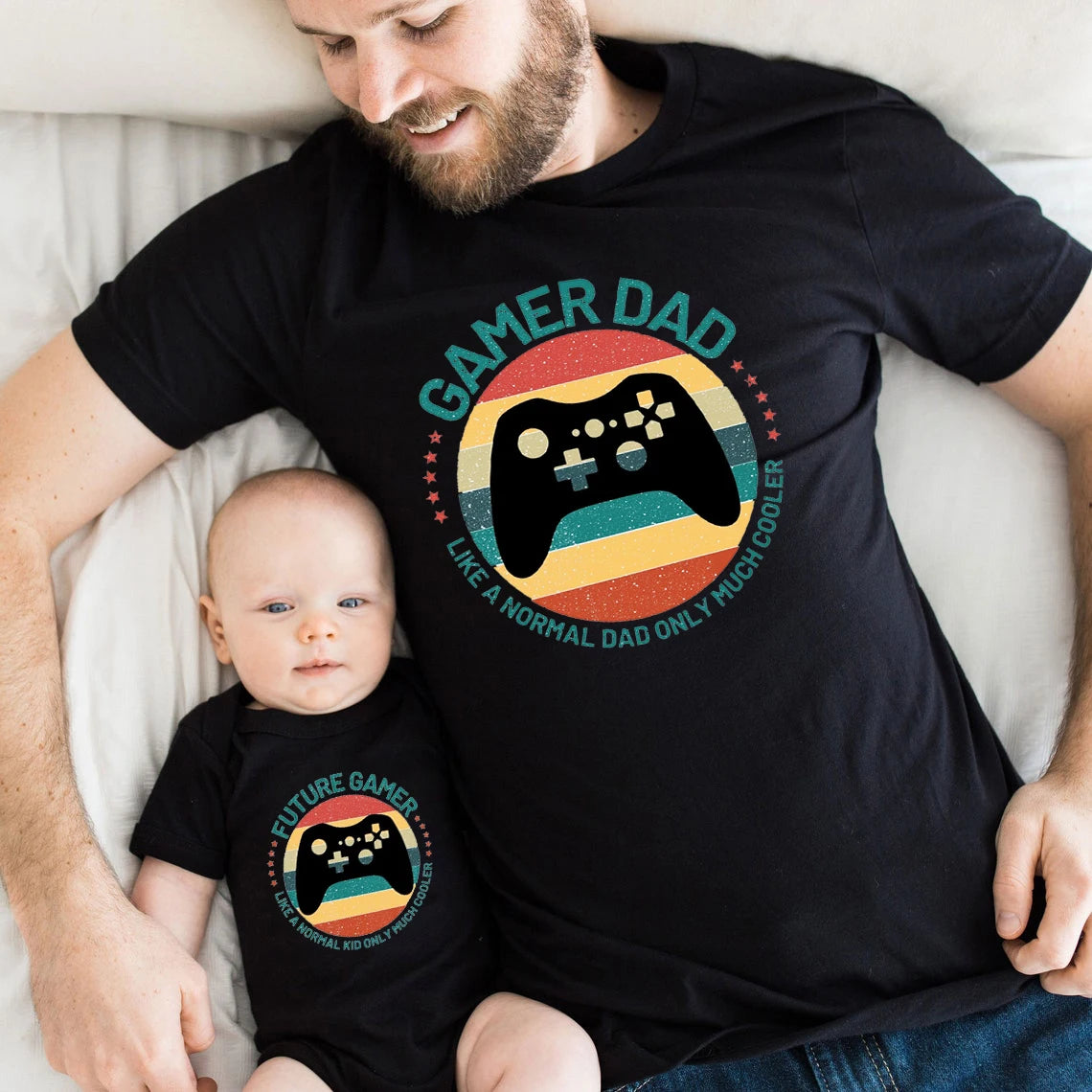 Gamer Dad and Future Gamer Baby Shirt - Matching Shirts