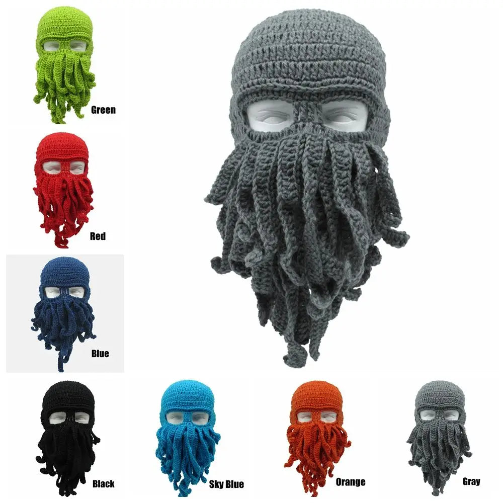 Novelty Handmade Funny Tentacle Octopus Hat Crochet