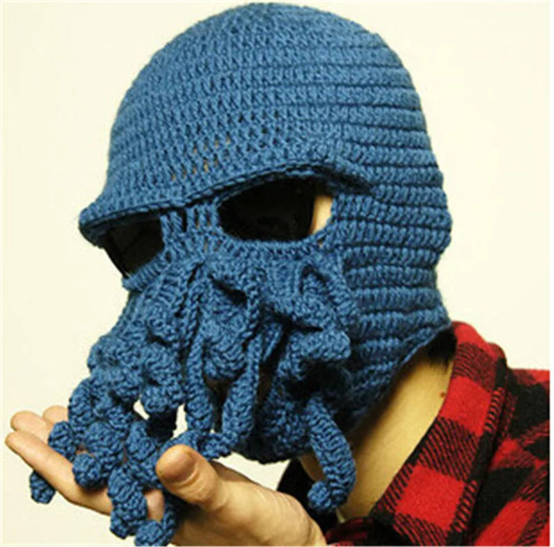 Novelty Handmade Funny Tentacle Octopus Hat Crochet