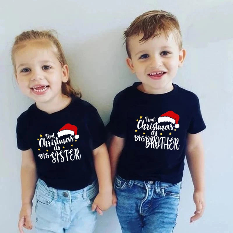 First Christmas As Dad Mom Brother Sister Baby Family Matching Outfits